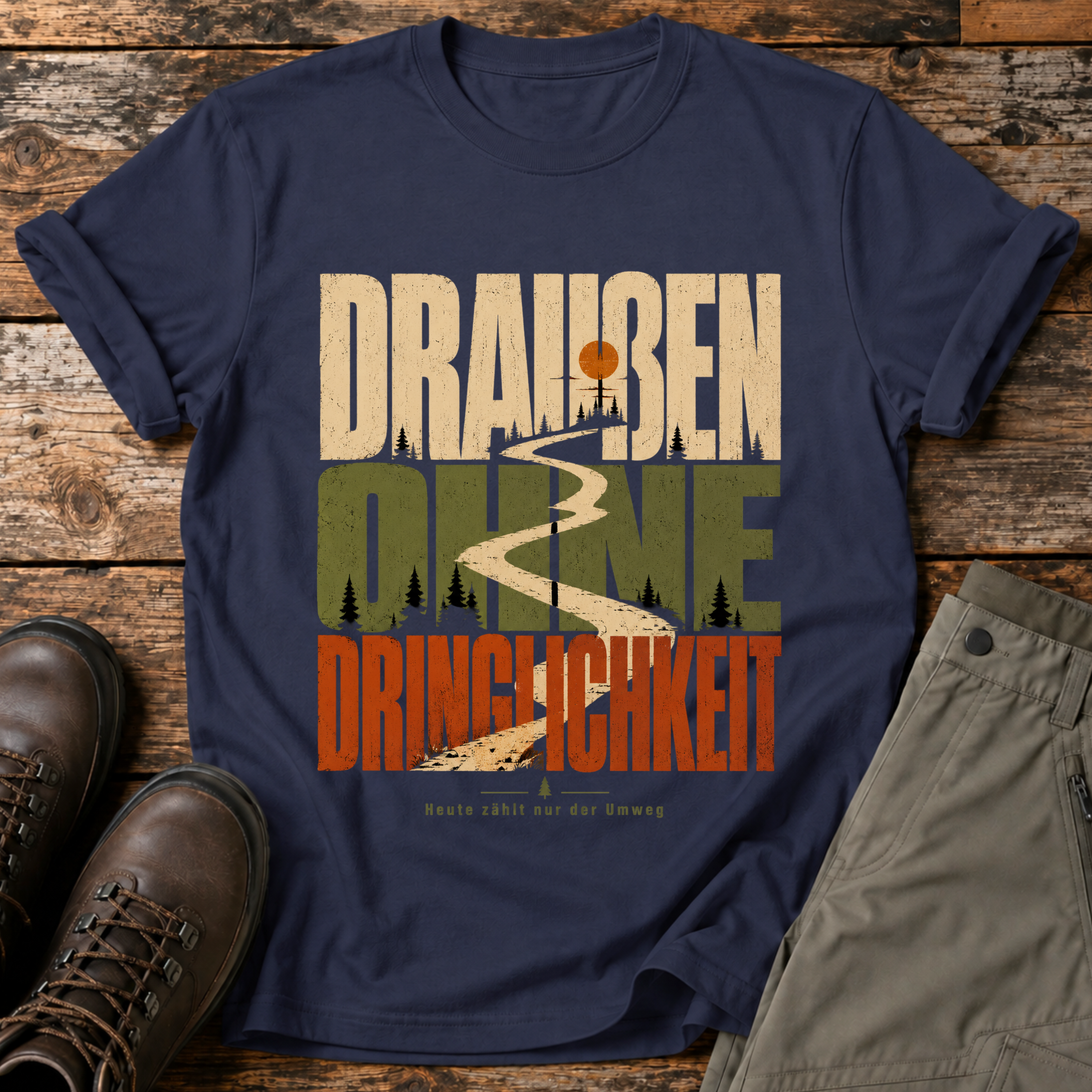 Draußen ohne dringlichkeit T-shirt