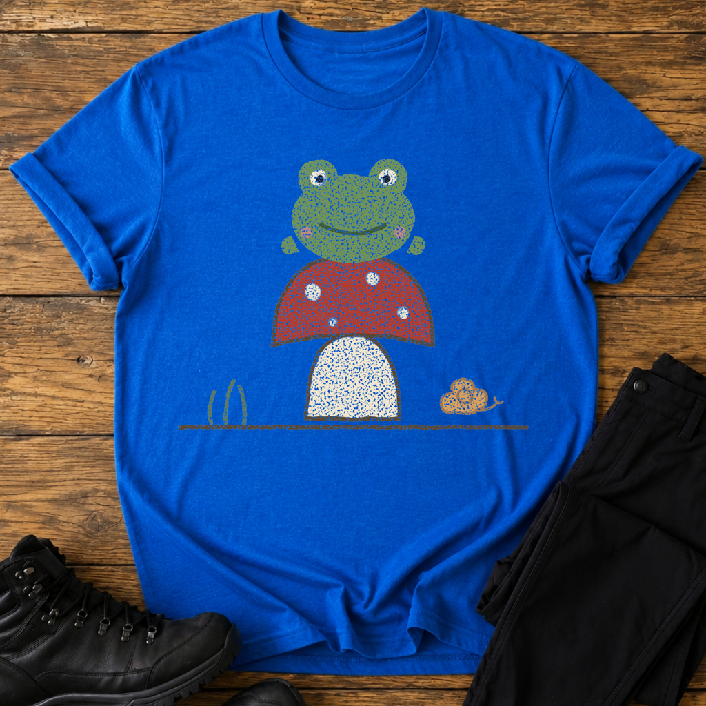 Frosch auf dem Pilzthron T-Shirt