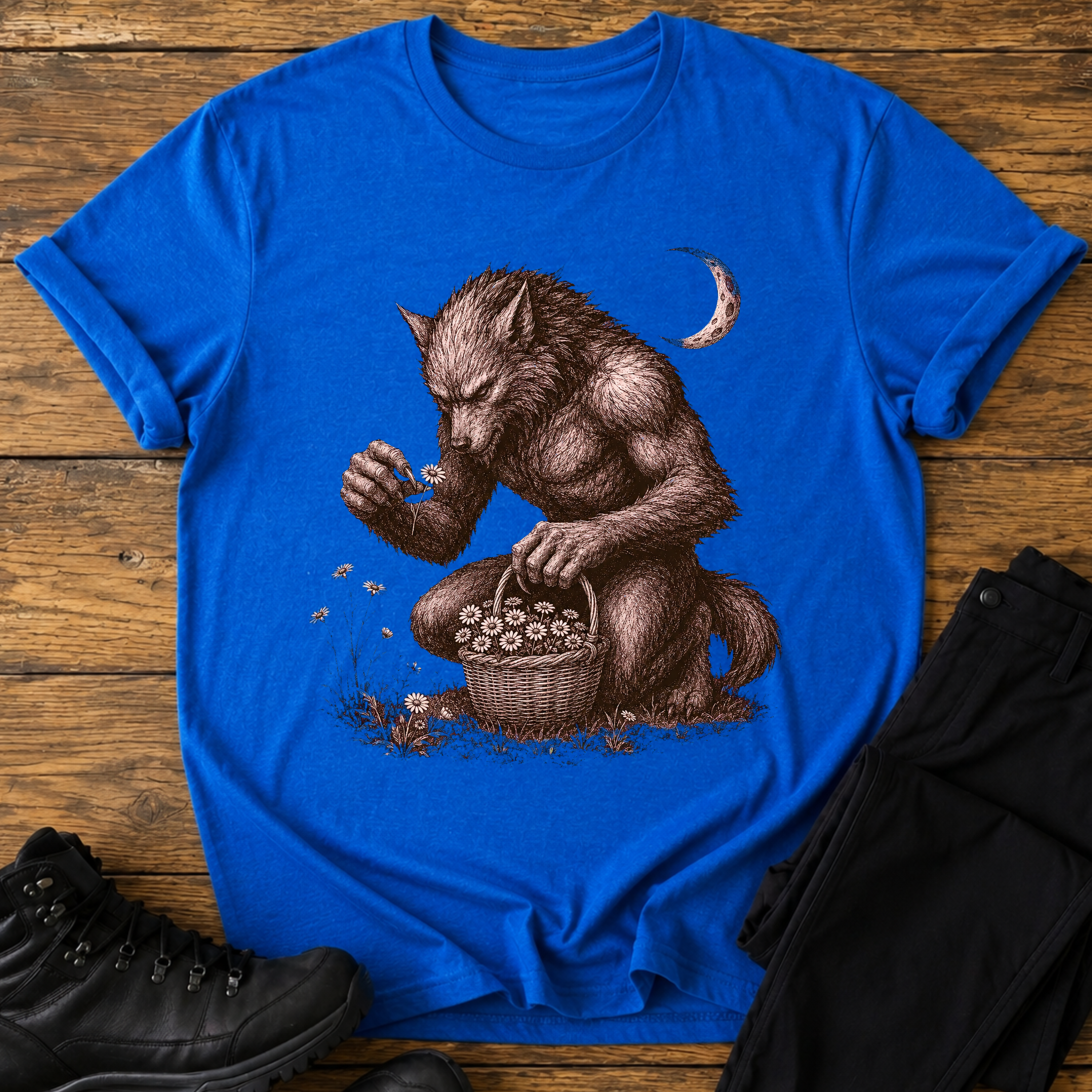 Werwolf Blumen T-Shirt