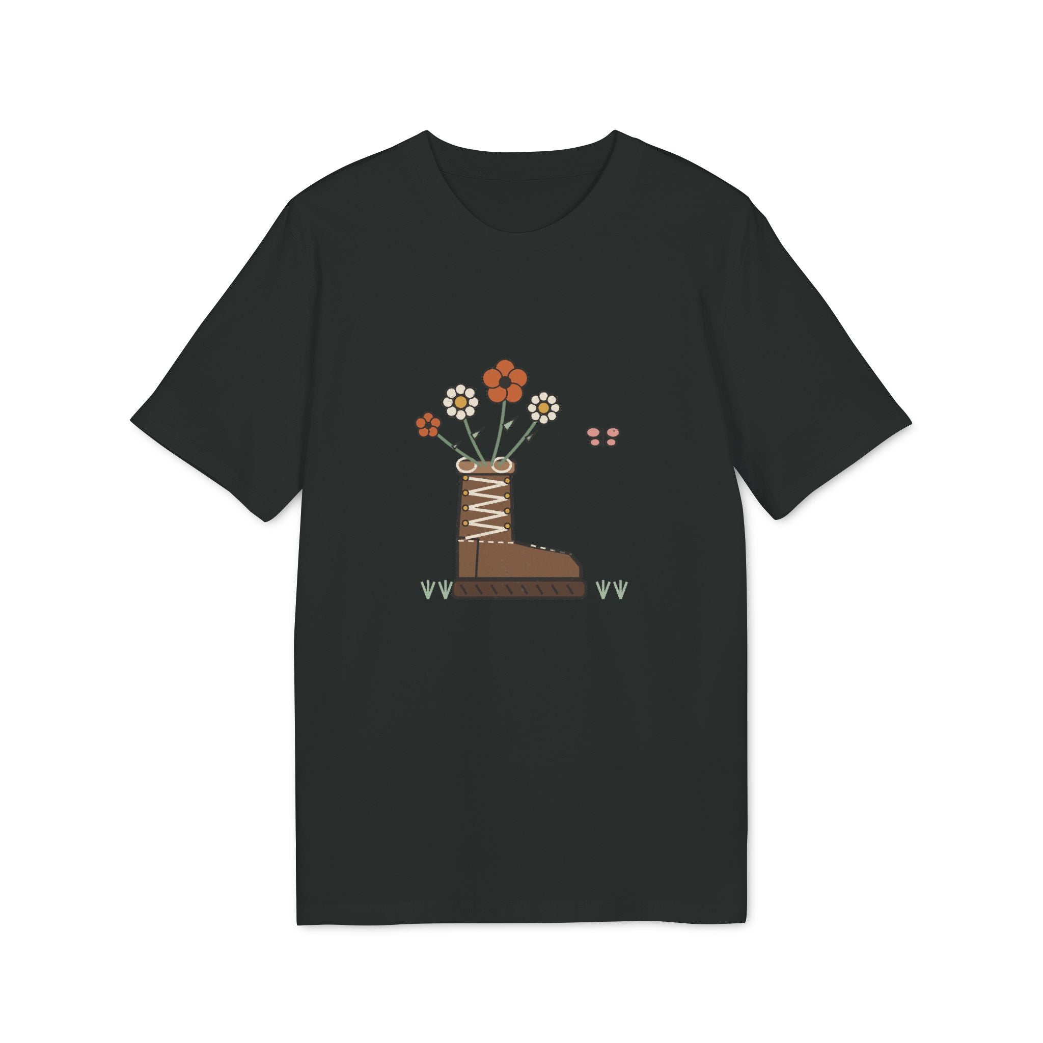 Blumen-Wanderschuh T-shirt