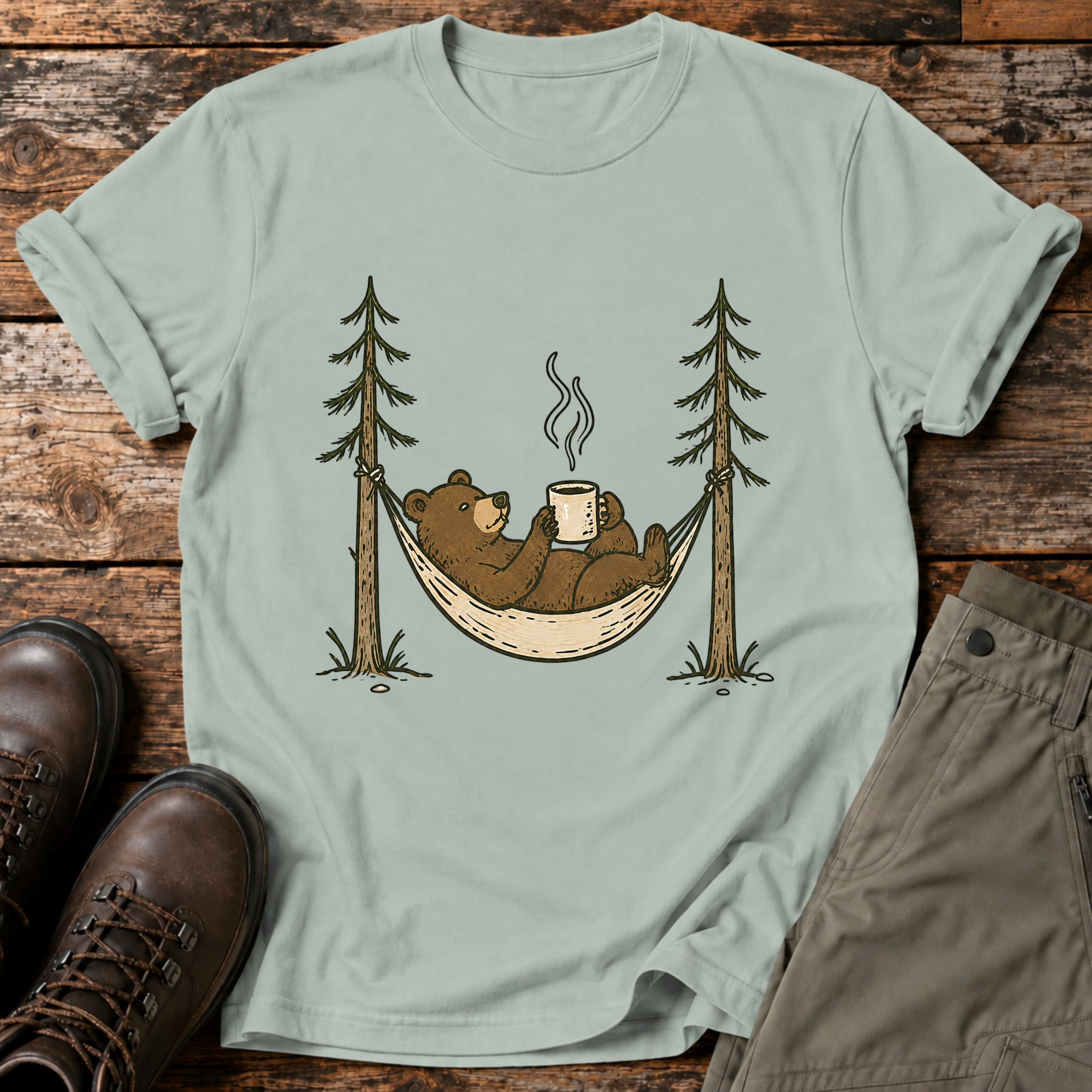 Gemütlicher Hängematten-Bär T-shirt