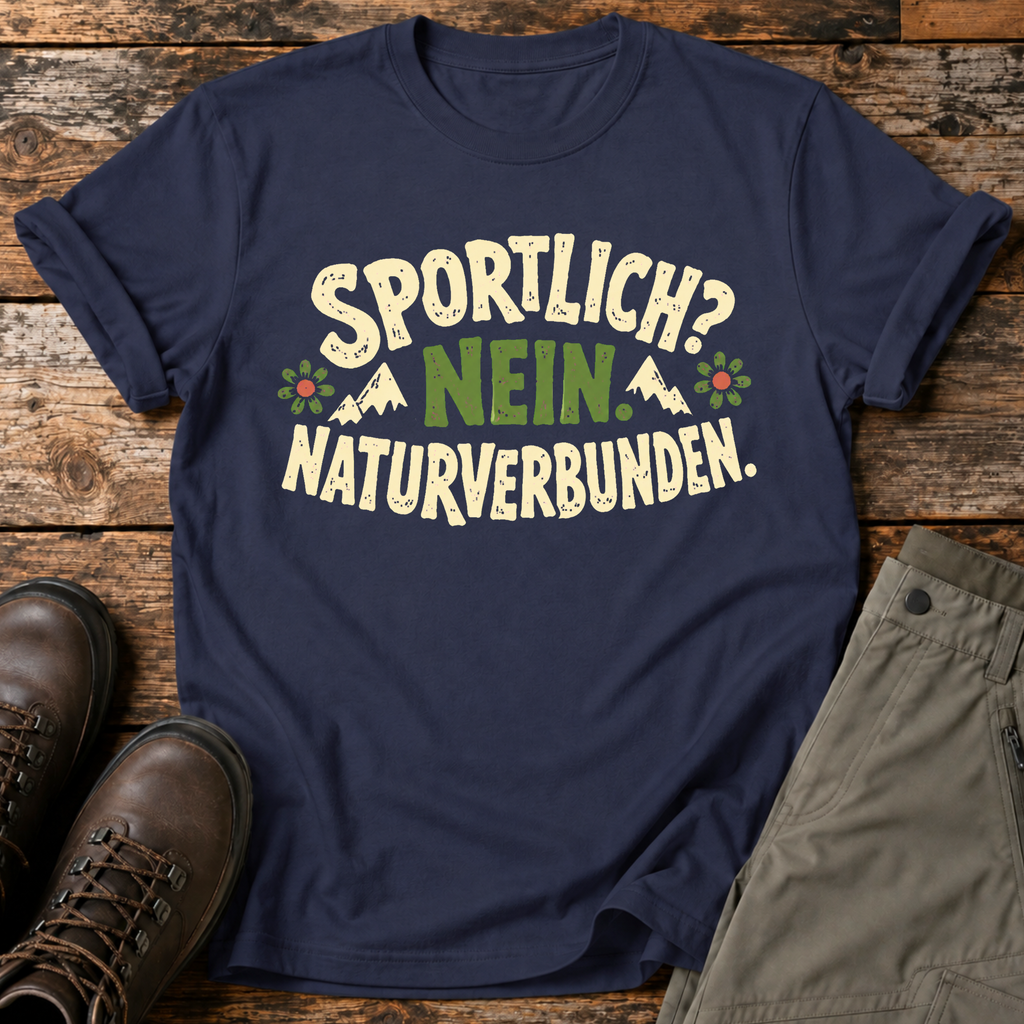 Sportlich? Nein. Natuverbunden T-shirt