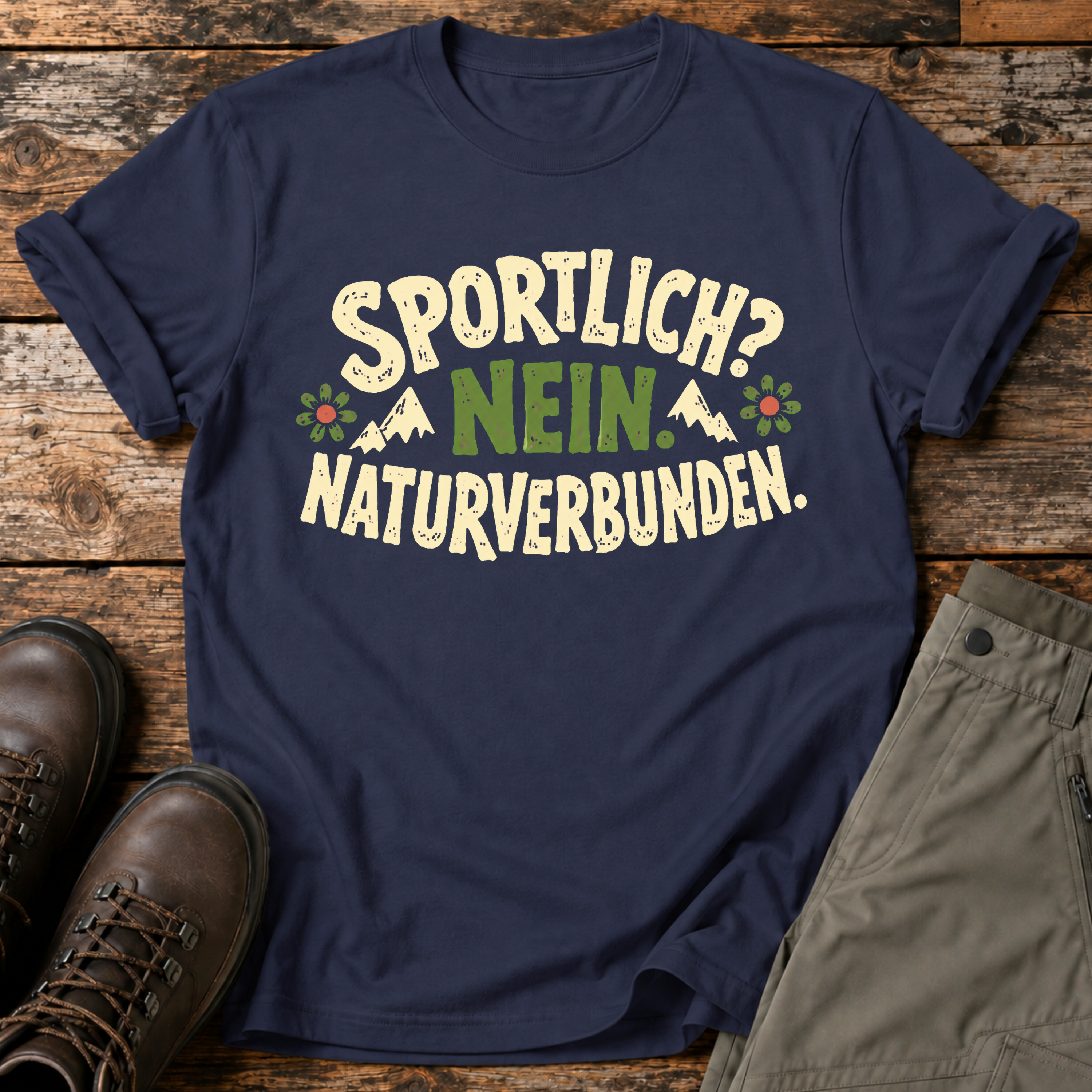 Sportlich? Nein. Natuverbunden T-shirt