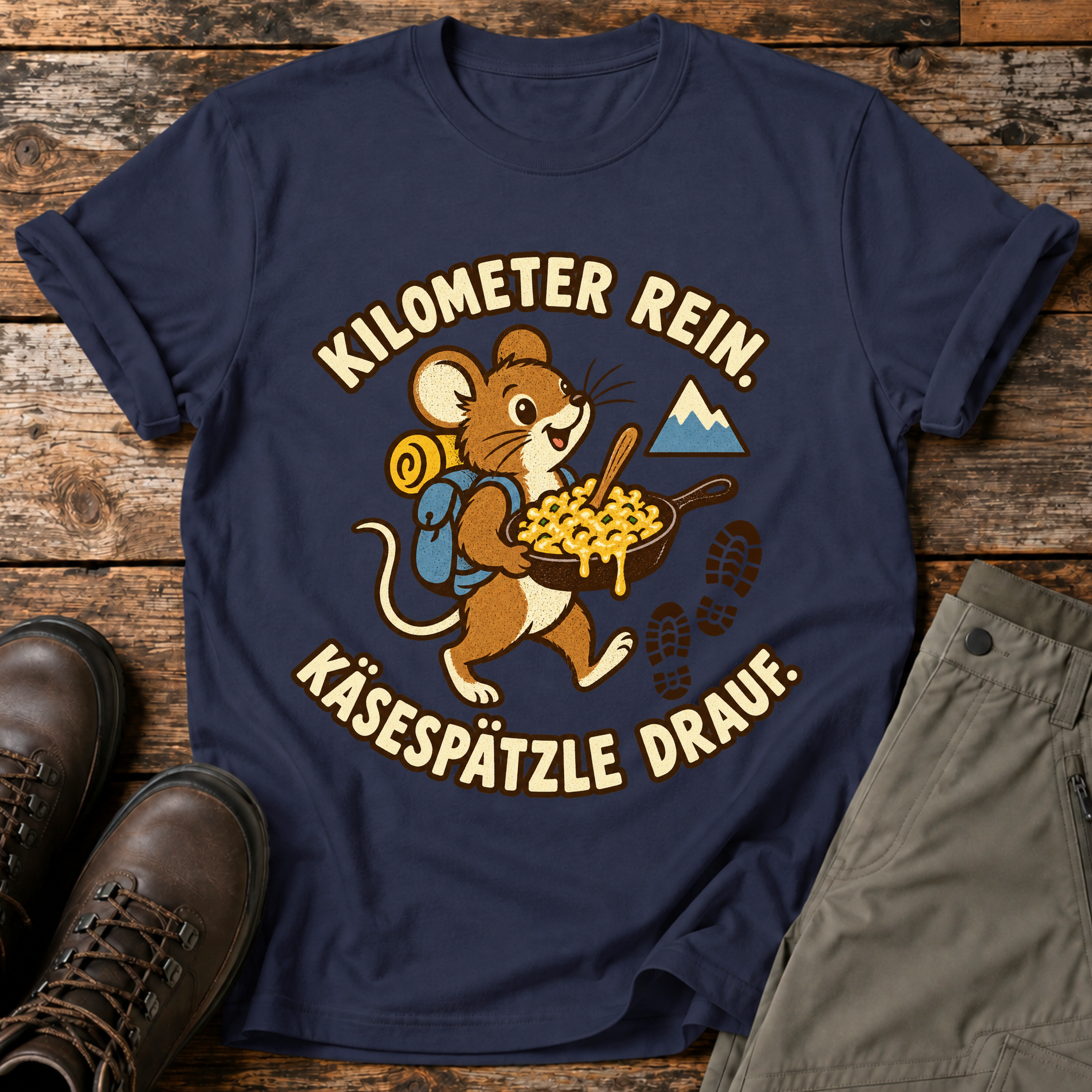 Kilometer rein , Käsespätzle drauf T-shirt