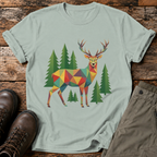 Poly Hirsch im Wald T-shirt