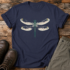 Libelle mit Höhenlinien auf den Flügeln T-shirt