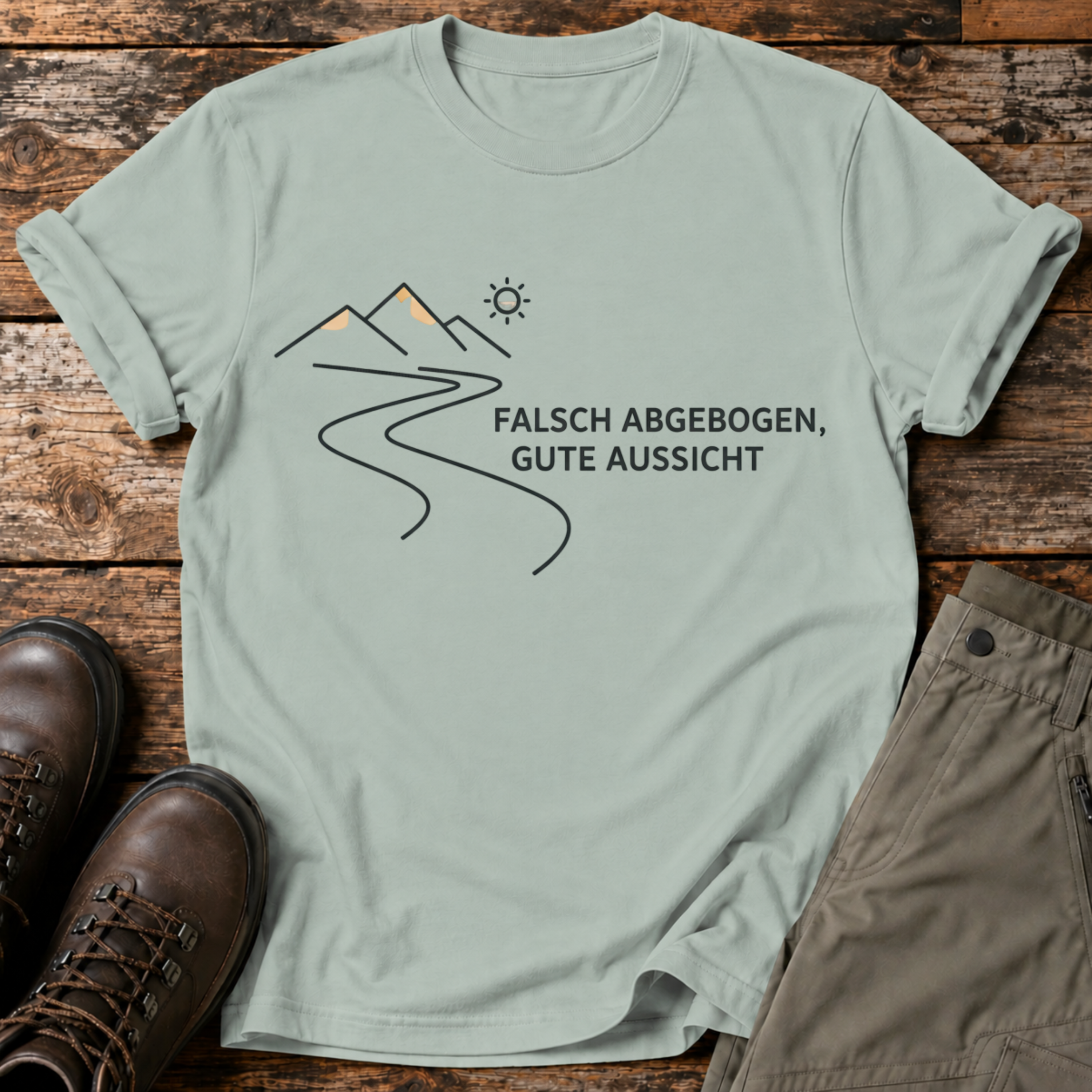 Falsche abgebogen gute aussicht T-shirt
