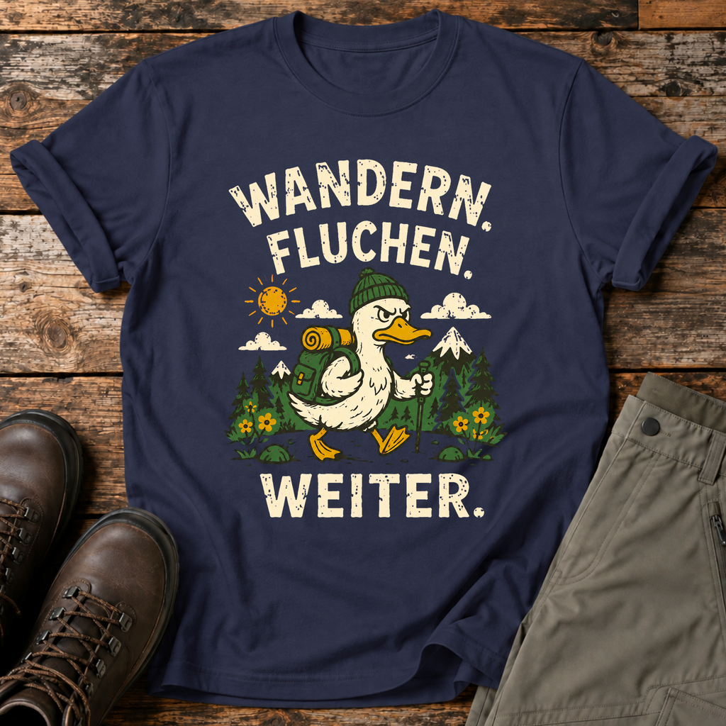 Wandern. Fluchen. Weiter T-shirt