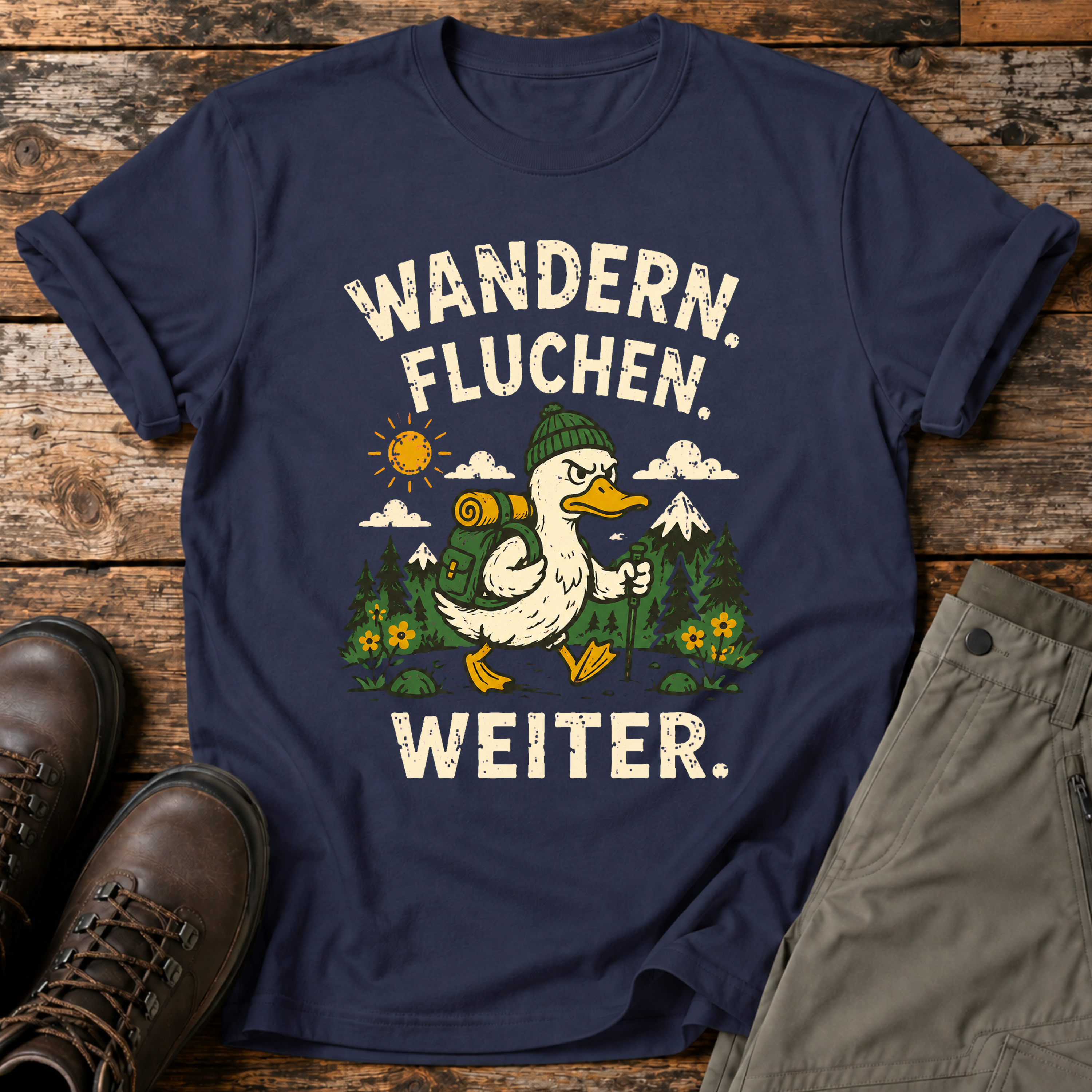 Wandern. Fluchen. Weiter T-shirt