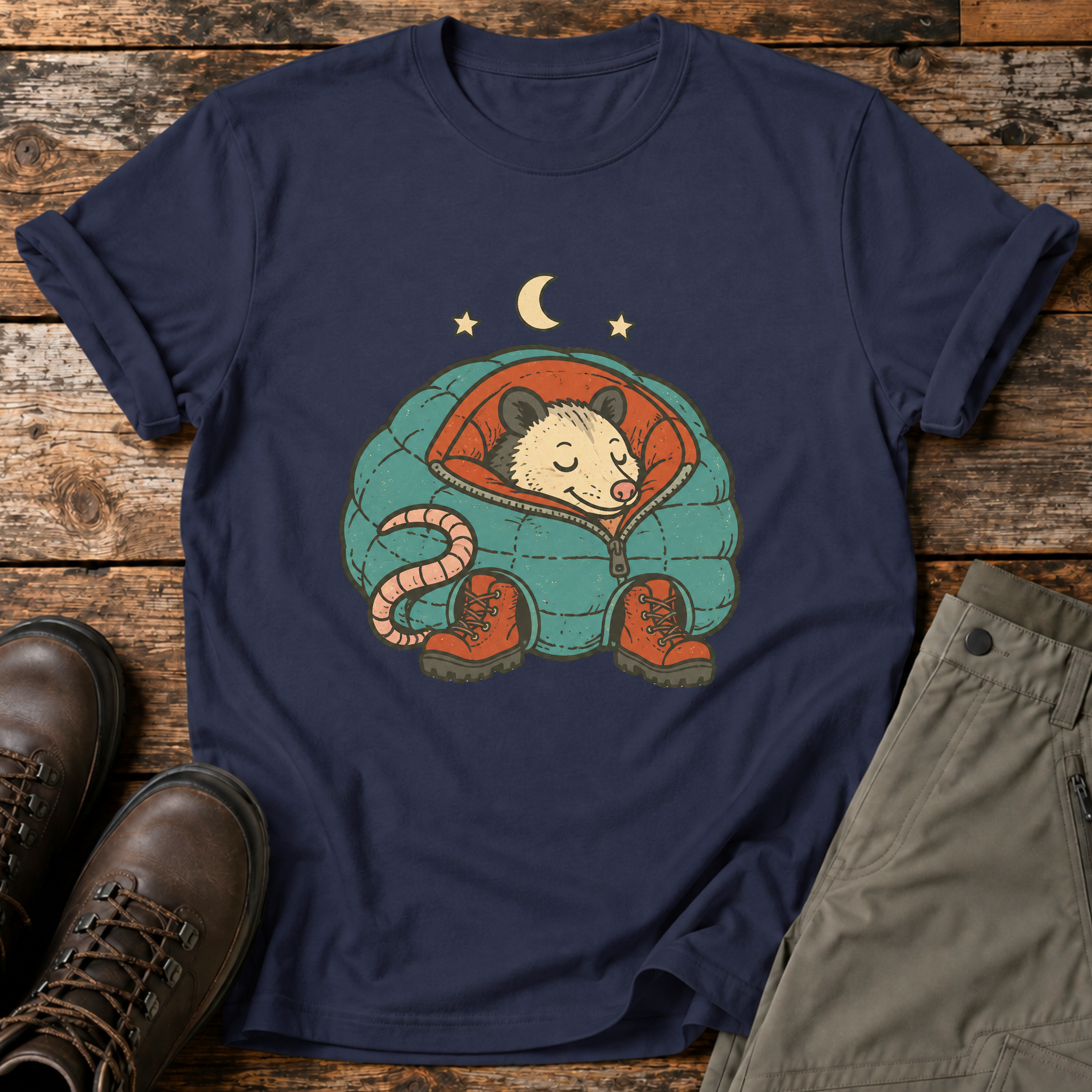 Opossum im Schlafsack T-shirt