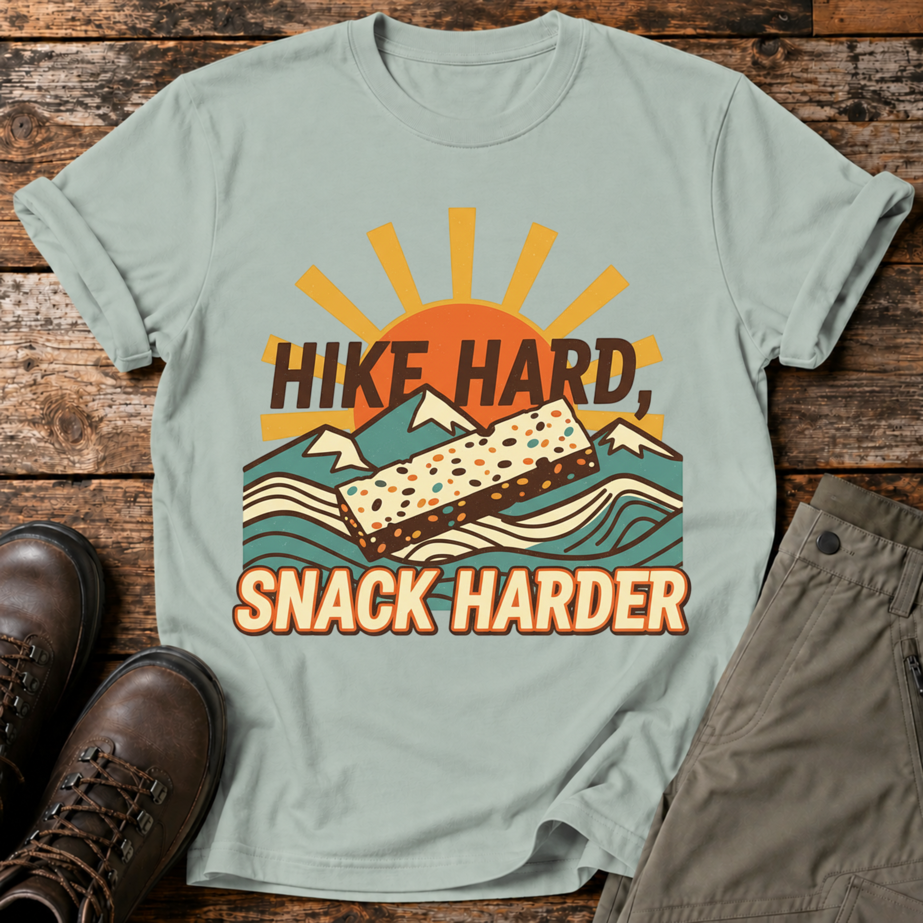 Hike Hard, Snack Harder  T-shirt