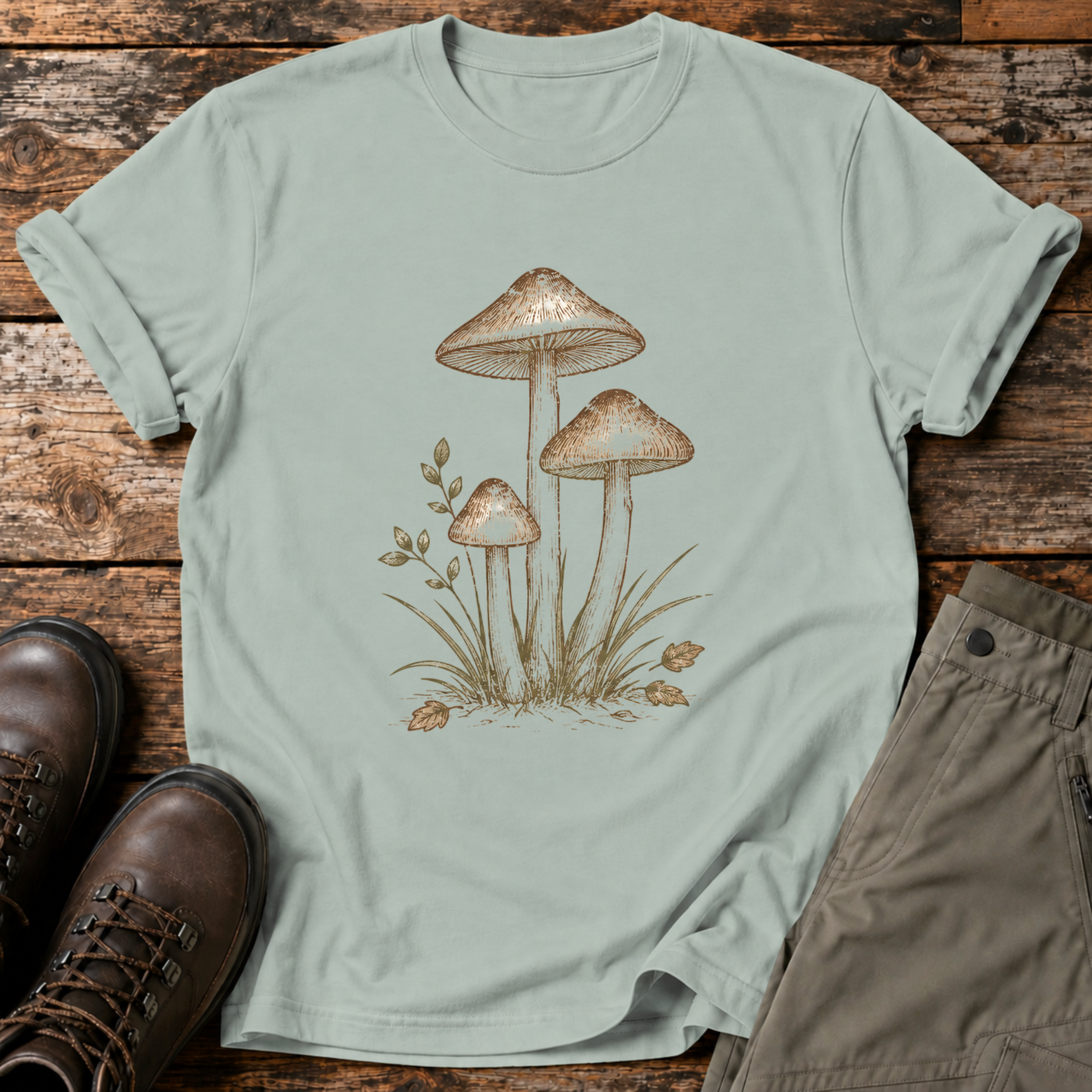 Goldene Waldpilze T-shirt