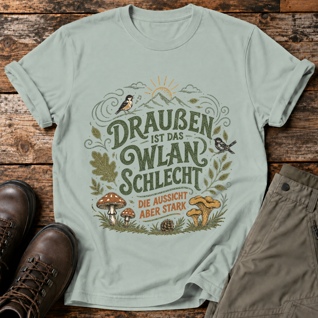 Draußen ist das wlan schlecht T-shirt