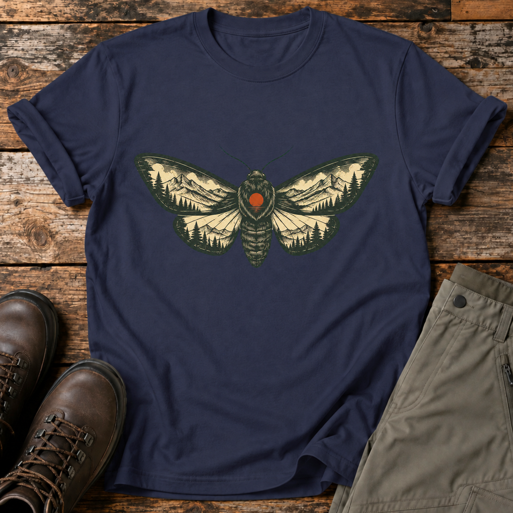 Motte in der Berglandschaft T-shirt