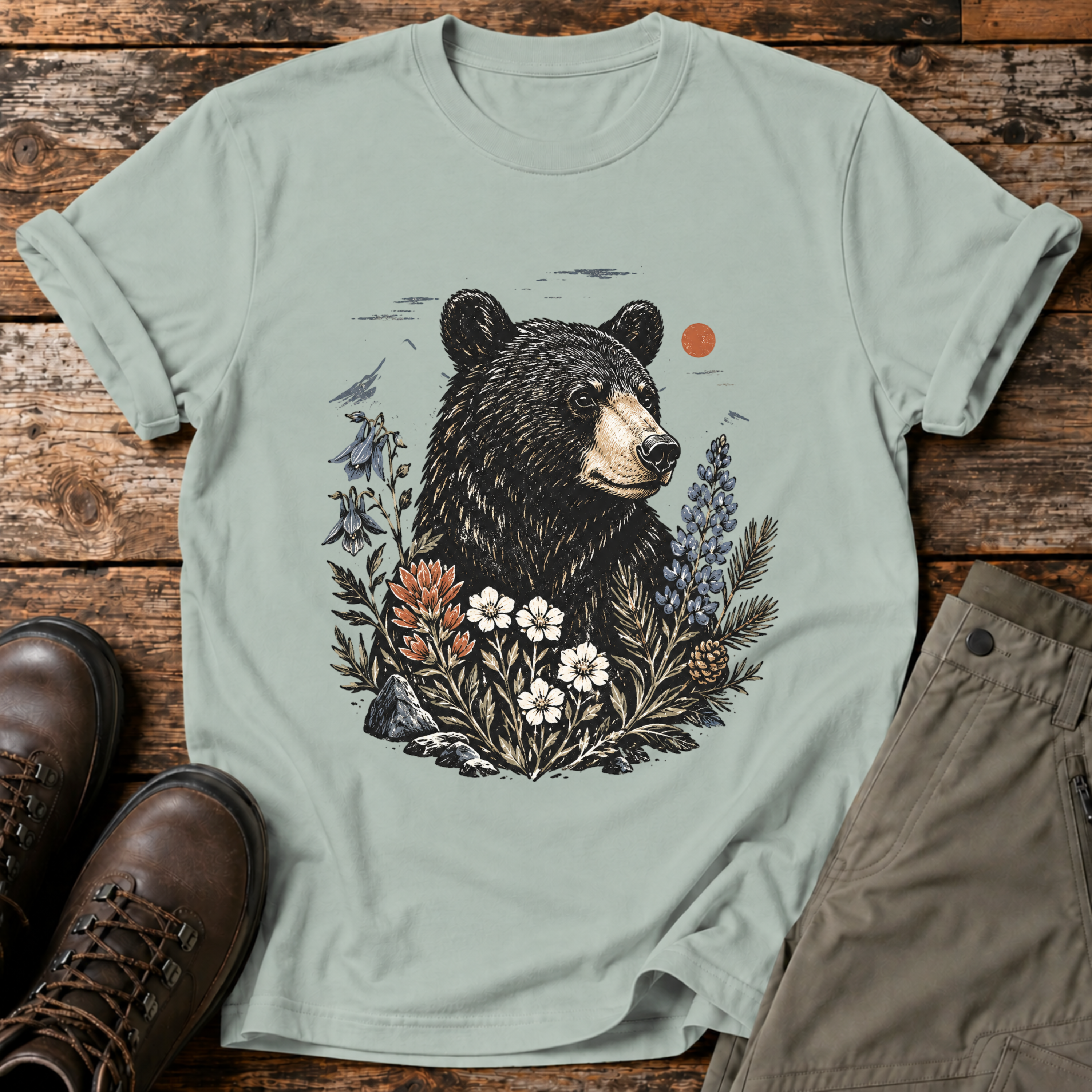 Botanischer Bär T-shirt