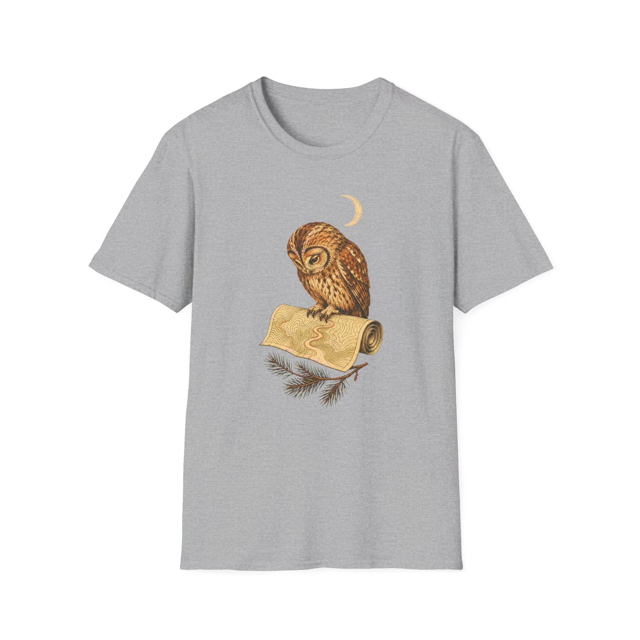 Eule mit Höhlenkarte T-Shirt