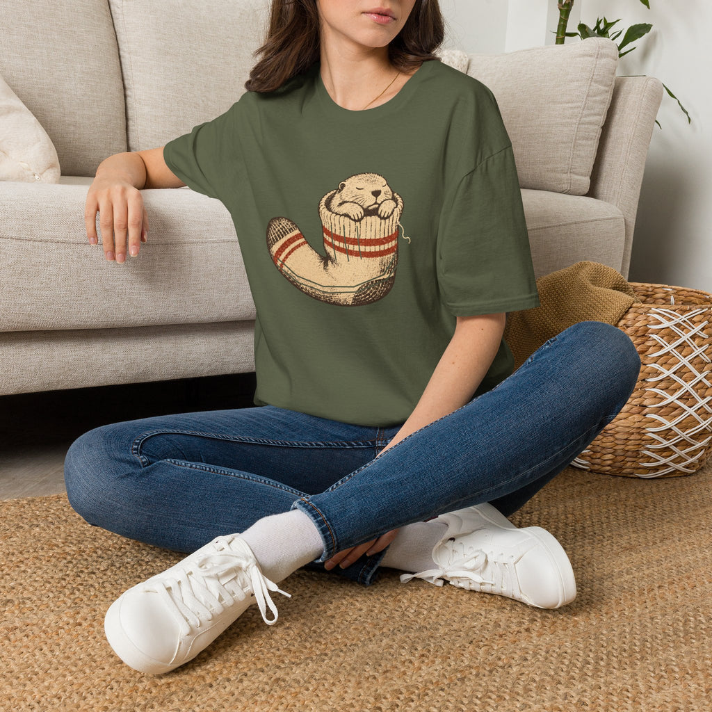 Murmeltier in Wandersocke T-Shirt