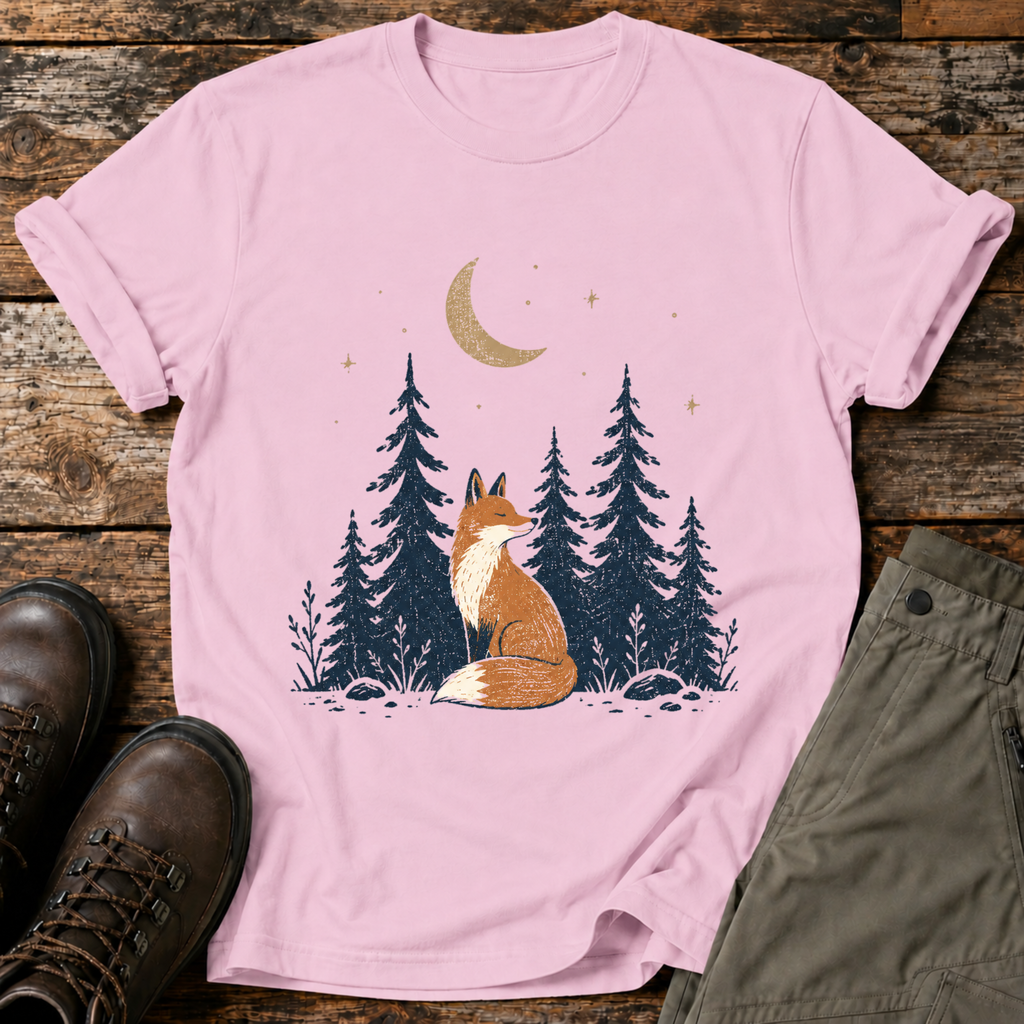 Mondnacht-Fuchs T-shirt