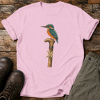 Eisvogel auf Wanderstock T-shirt