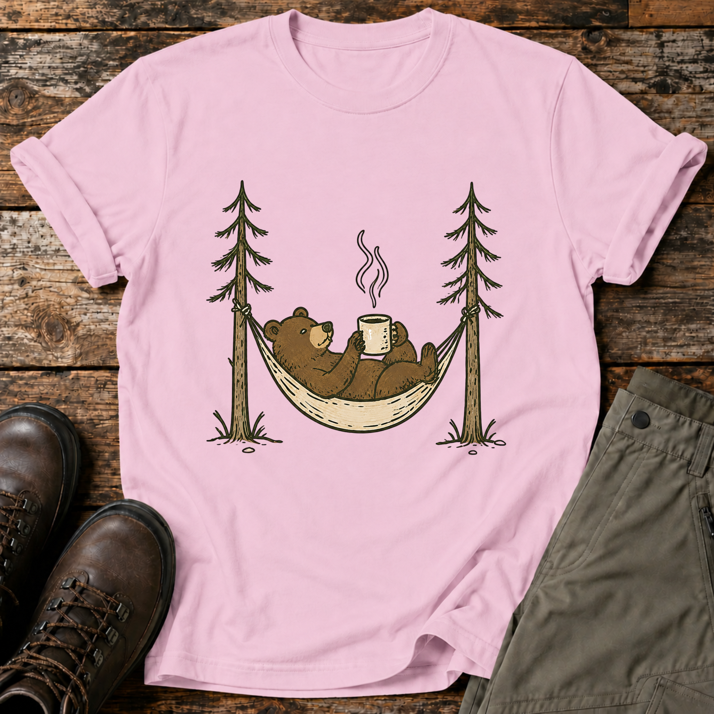 Gemütlicher Hängematten-Bär T-shirt