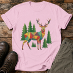 Poly Hirsch im Wald T-shirt